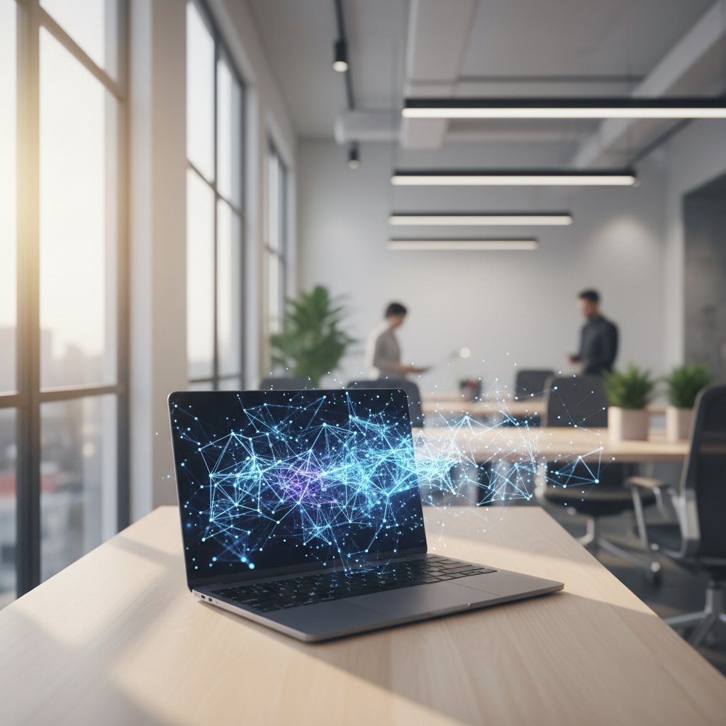 Interfejs asystenta AI Wakedo do zarządzania zadaniami biznesowymi